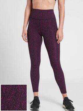 Athleta Ultimate Stash Textured 7/8 Leggings